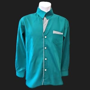 Beautiful Teal Green Mens Shirt XL